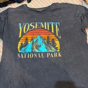 Rebellious One Yosemite National Park Tee - Black and Multicolor